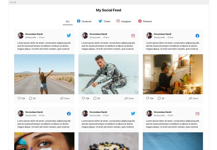 ModX Social Media Feed extra