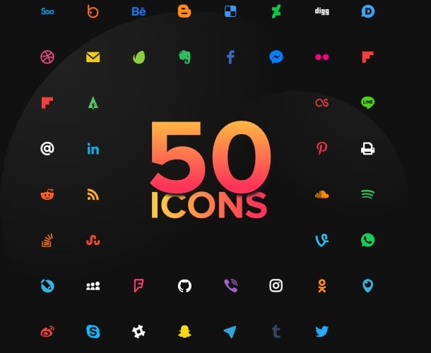 Display unlimited icons out of 50+