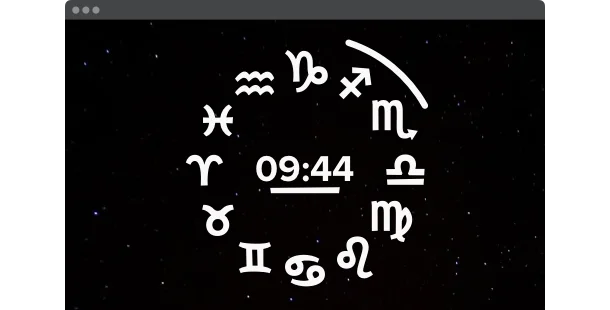Horoscope widget <br> for astrological website
