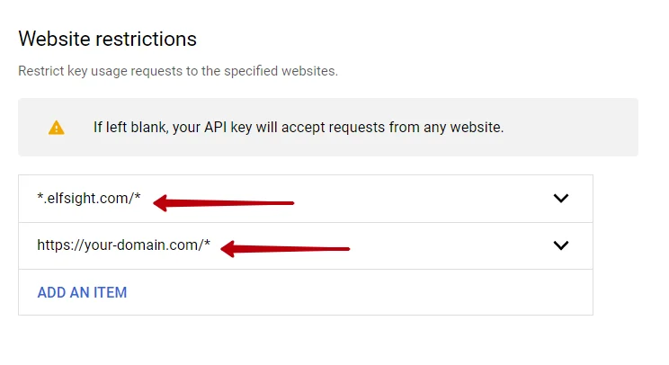 restrict api key for using Google Maps