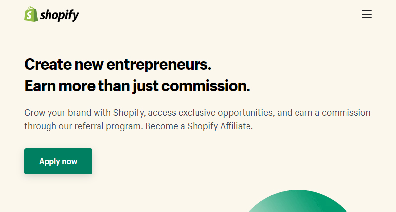 Shopify SaaS Affiliate Program
