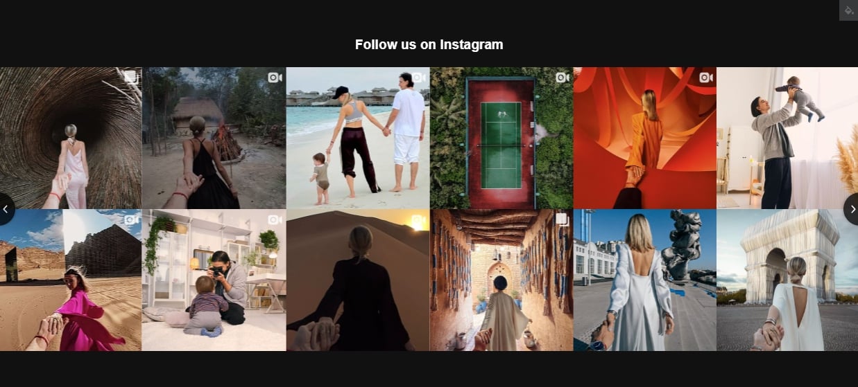 Carousel template of WordPress Instagram Feed