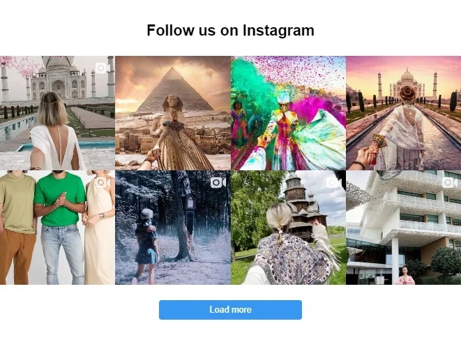 Grid template of WordPress Instagram Feed