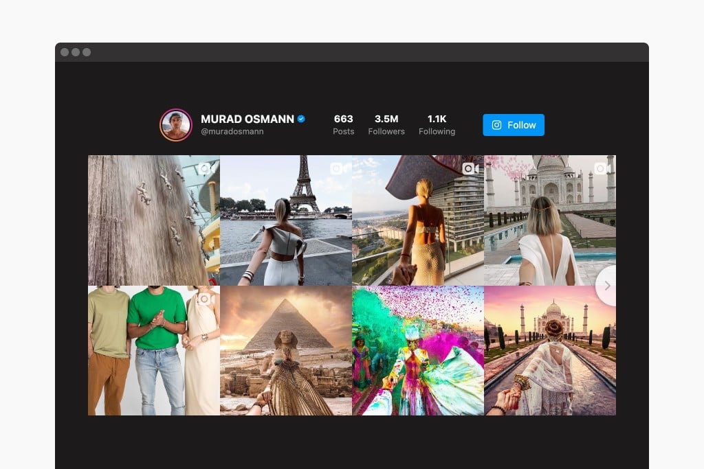 Instagram Photostream widget