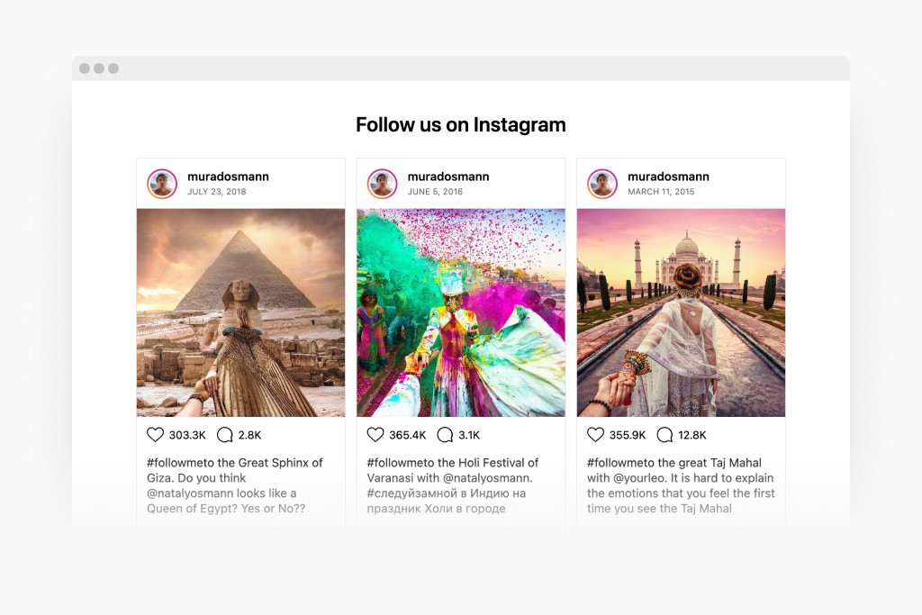 Instagram Post widget