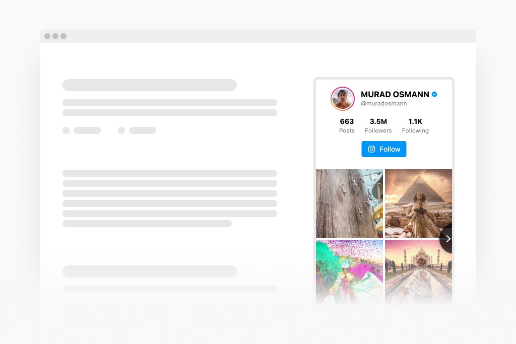 Instagram Sidebar widget