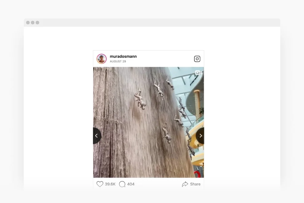 Instagram video feed