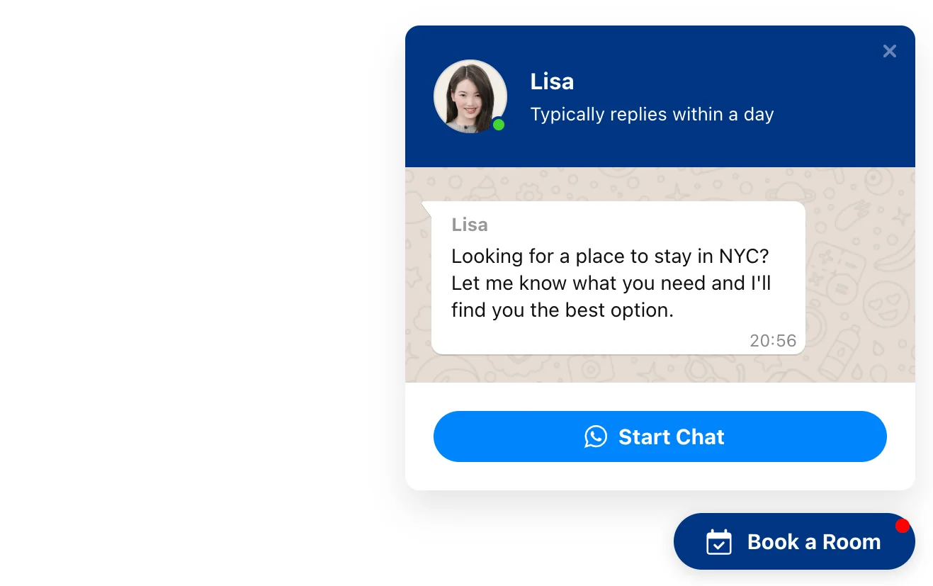WhatsApp Booking chat