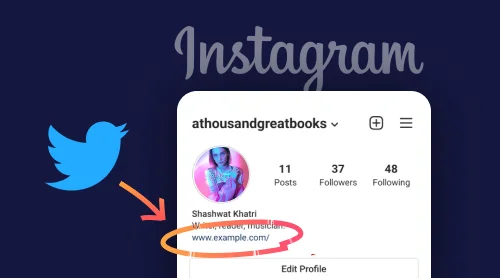 How to put Twitter link in Instagram Bio