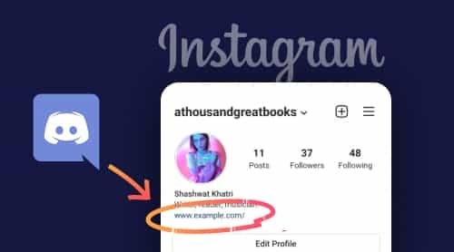 How to put Discord link in Instagram bio