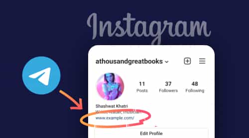 How to put Telegram link in Instagram bio