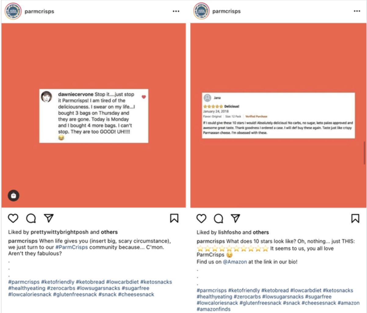 Instagram user feedback example
