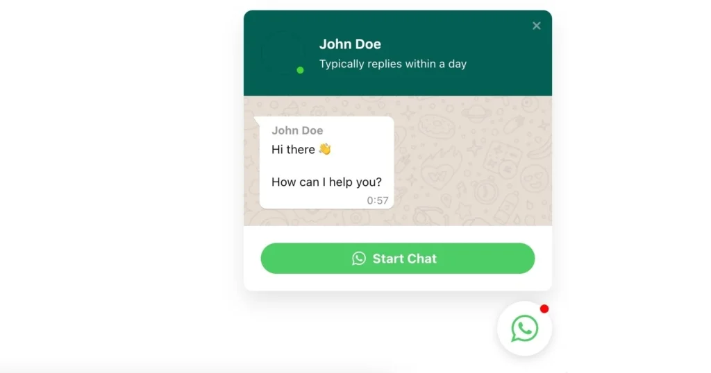 Embed WhatsApp link chat