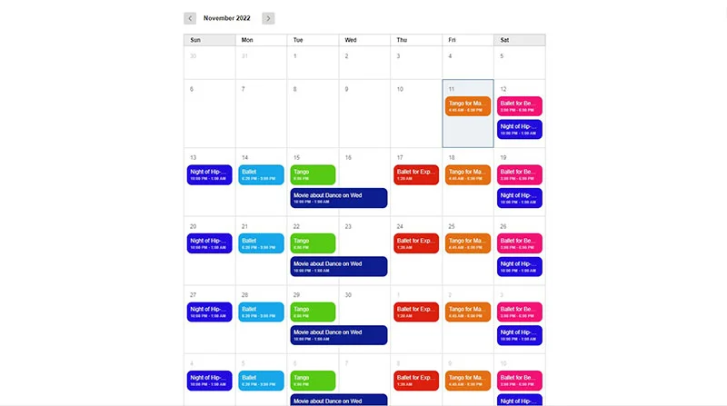 Event Booking Calendar System