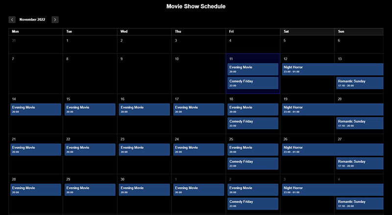 Elfsight Booking Calendar