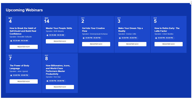 Elfsight Event Calendar for business website