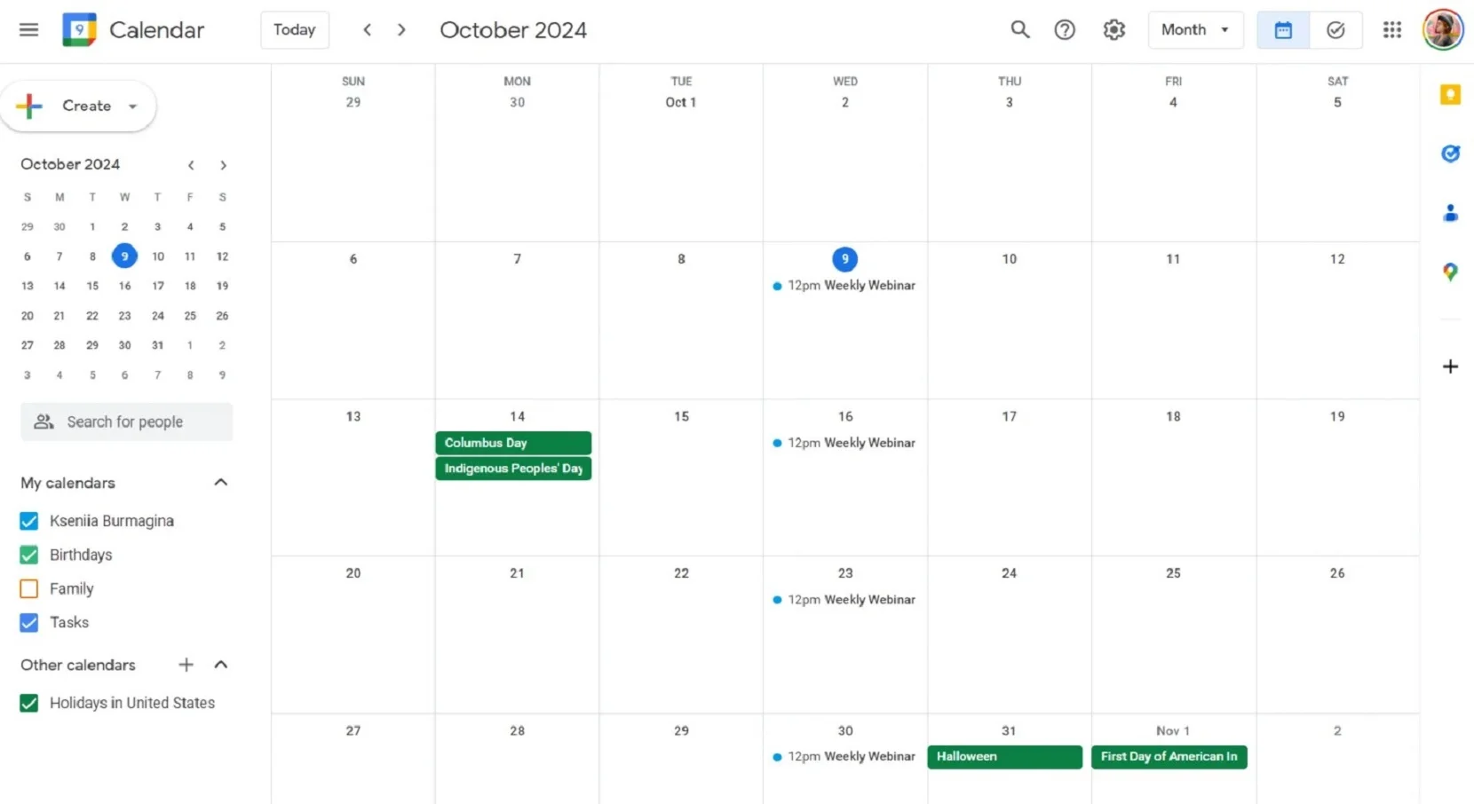 How to embed Google Calendar: Open Google Calendar