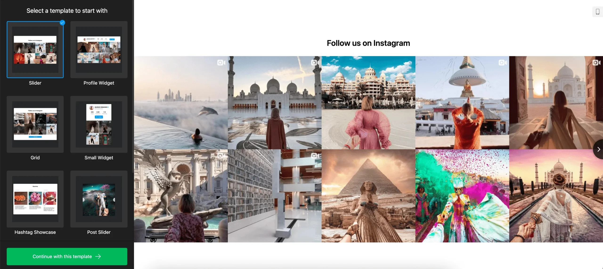 Instagram-Galerie-Vorlage