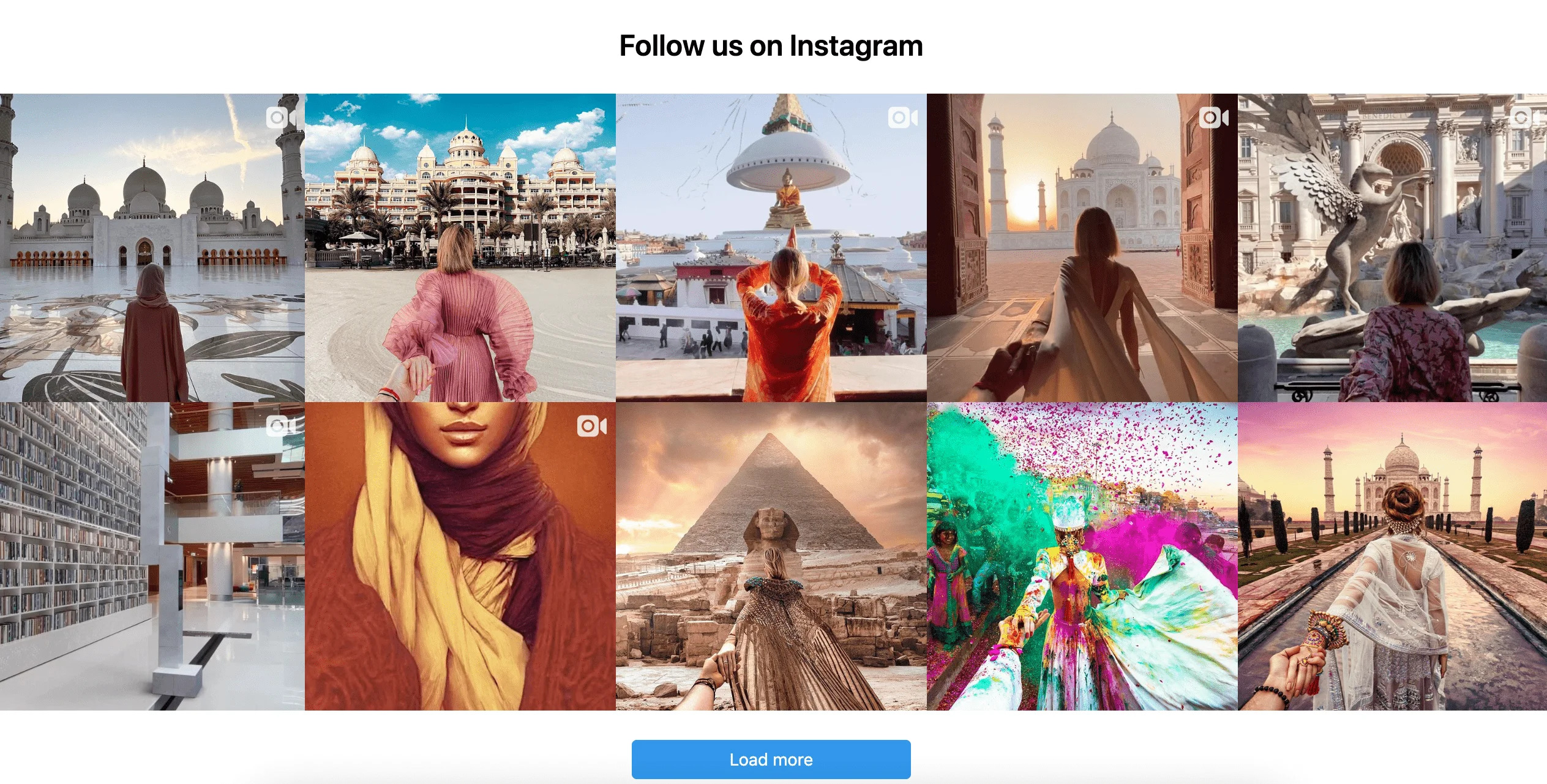 Instagram Feed Grid template