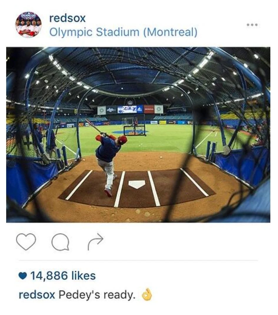 Exemplos do Instagram red sox