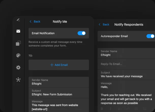 Set up email notifications