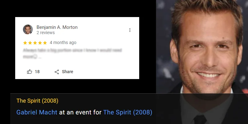 Fake review with Gabriel Macht photo