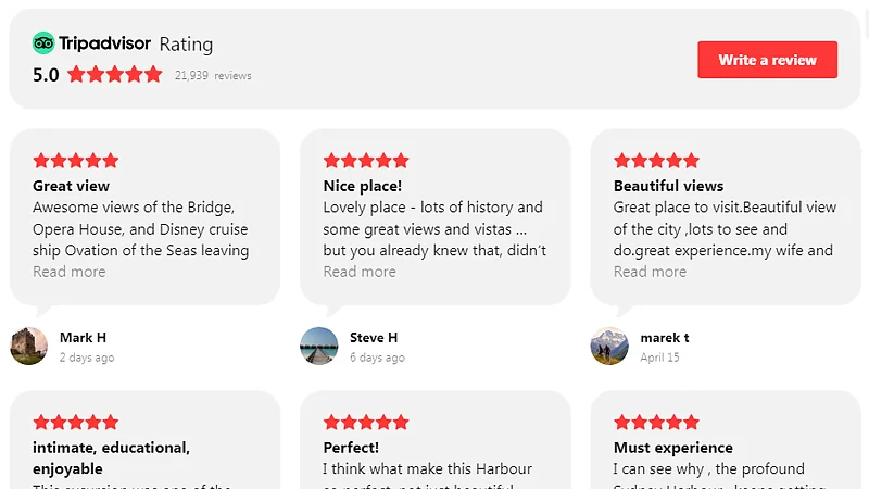 Mansory Template of TripAdvisor Reviews Widget