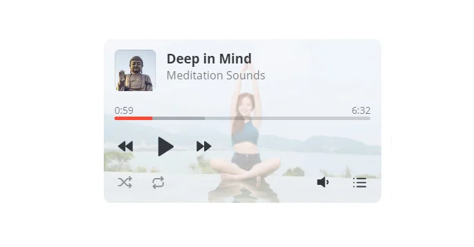 Meditation and Ambience music player template