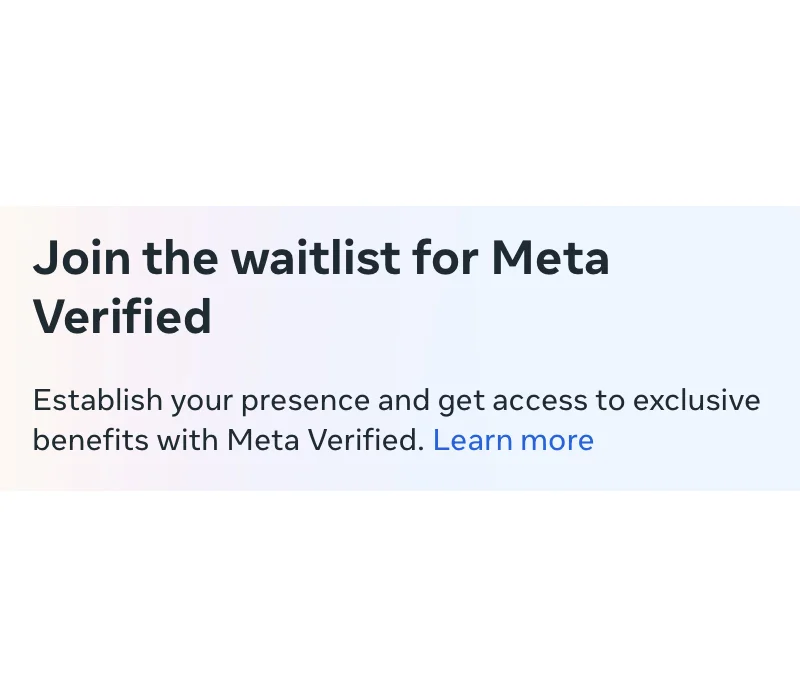 The waitlist for Meta Verified