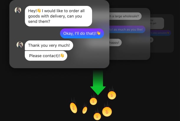 Push users into chats. Turn them into buyers. Boost sales.
