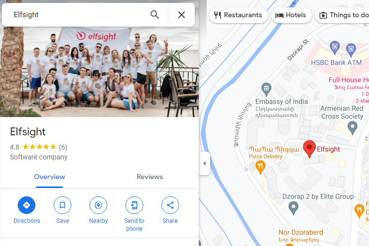 Elfsight Google Maps review page