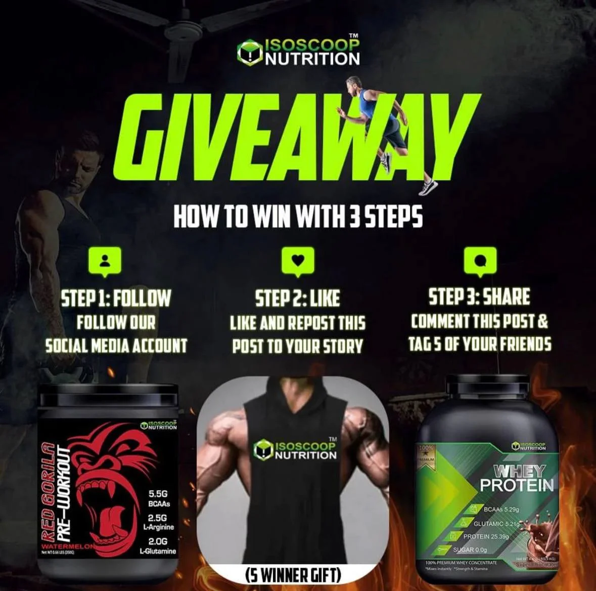 Instagram giveaway example health and fitness