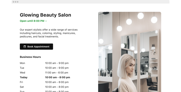 Business Hours widget - Embed Business Hours on your Website