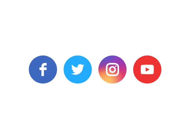 Social Icons widget template to embed