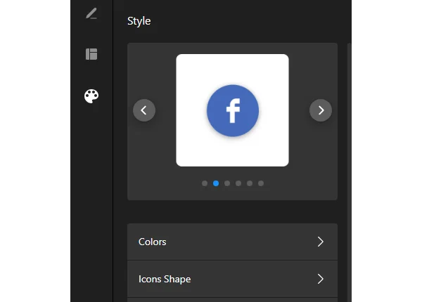 Social Media Icons widget customization