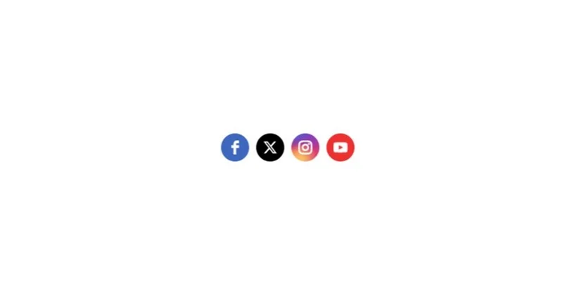 Add social Media Icons to website: Social icons template