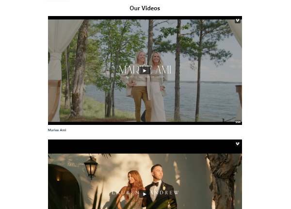 Vimeo Video Gallery widget Video List template