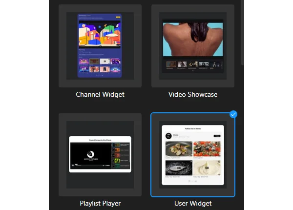 Vimeo Video Gallery widget templates