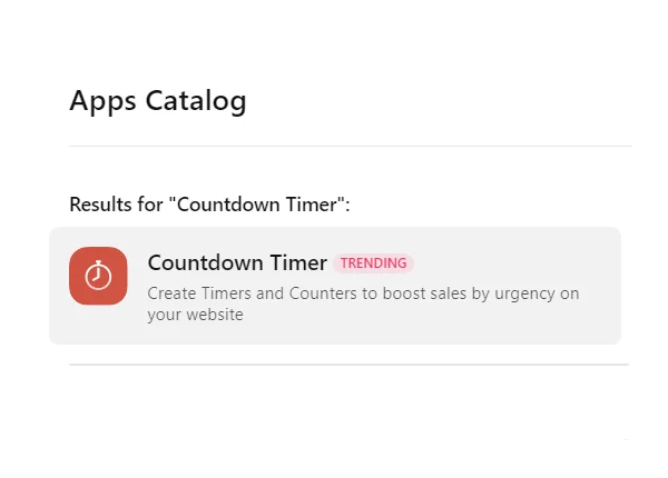 Countdown-Timer-Widget, das zur Shopify-Website hinzugefügt werden soll