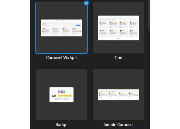 Embed Capterra Reviews widget templates