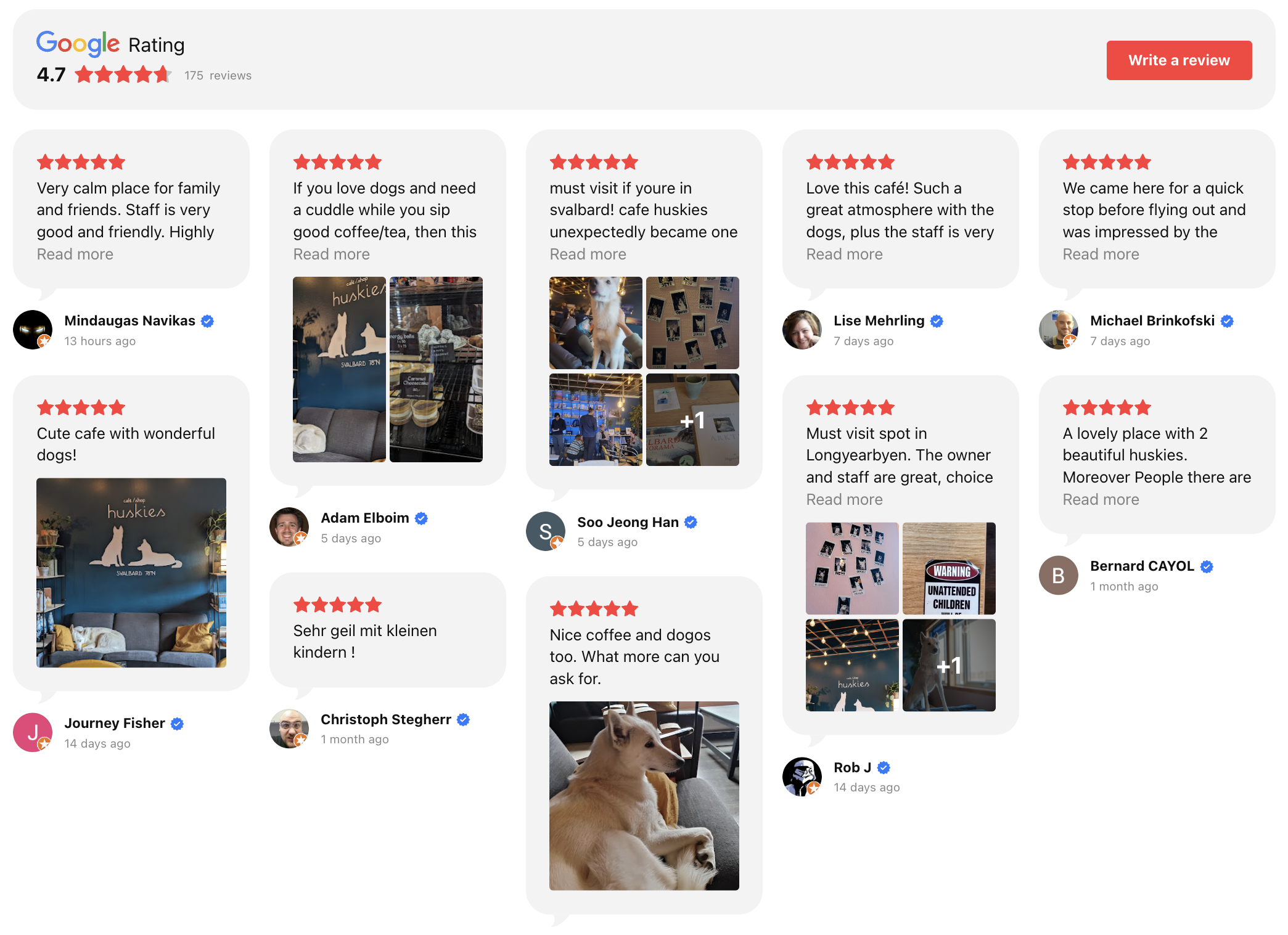 Google Reviews with Photos feed