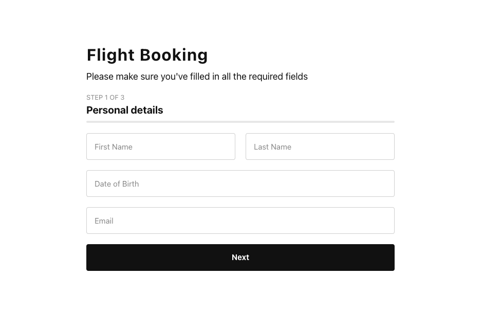 Flight Booking Form Builder widget for Elementor website