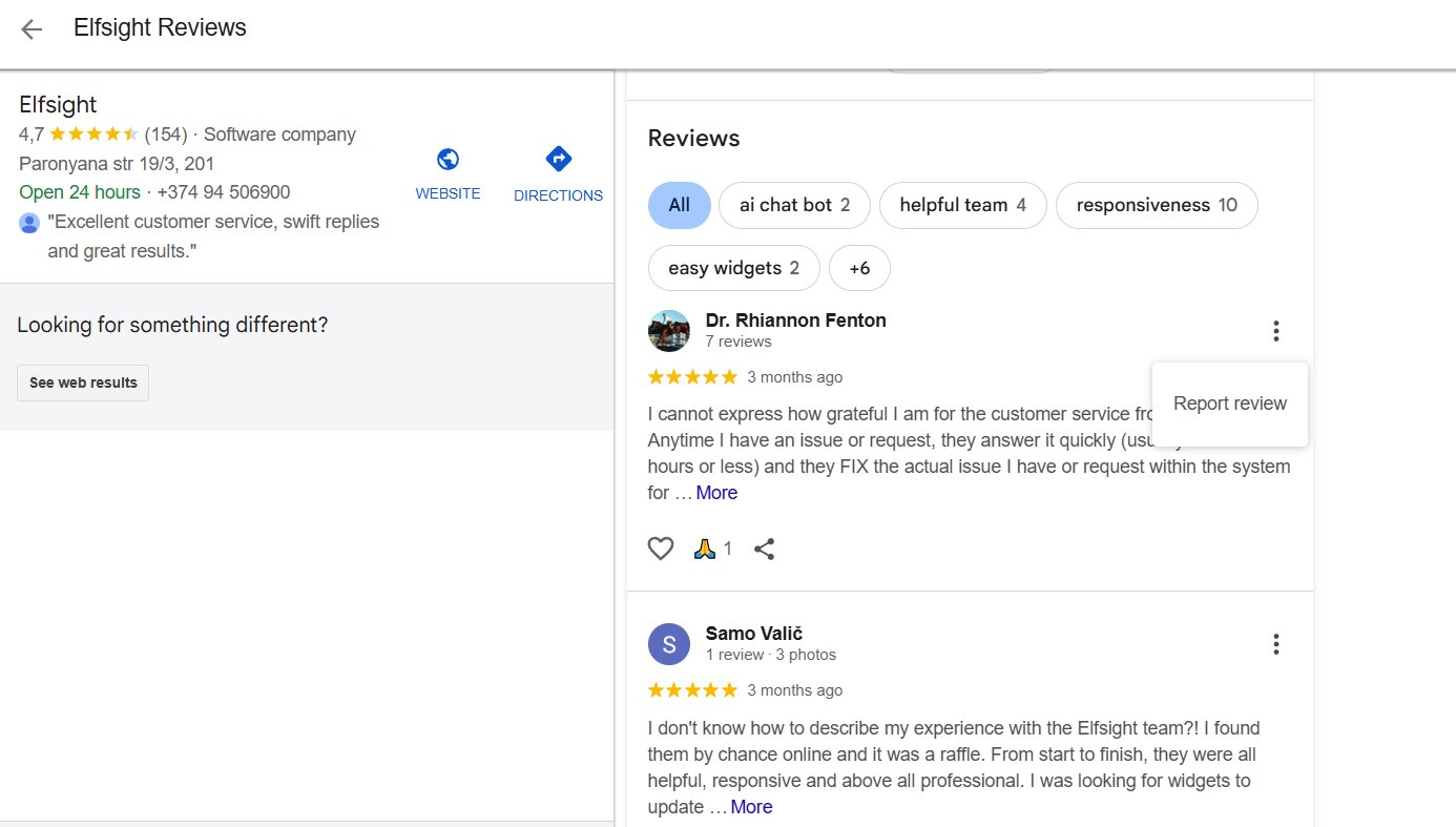 Report review in Google Search