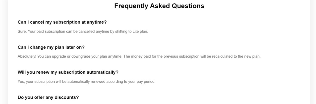 FAQ widget example 2