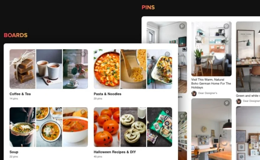 Pinterest Feed preview