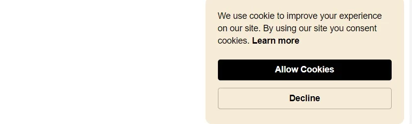 Cookie Consent for Squarespace example