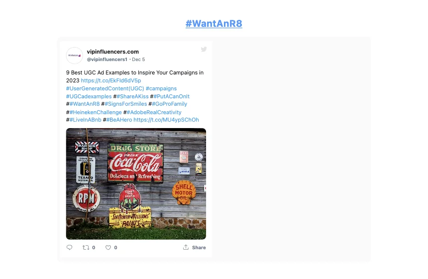 Embed Twitter Feed Hashtag Feed template on website
