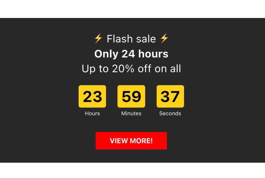 Fomo Countdown Timer template for Shopify