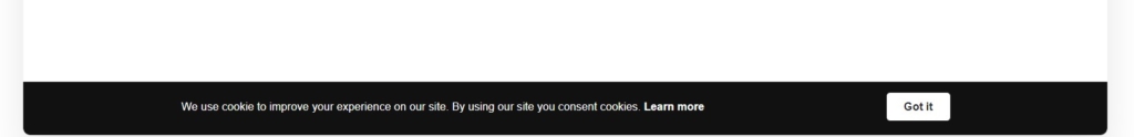 Cookie Consent banner example 5