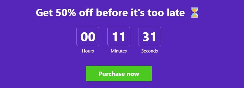 Countdown Timer for Wix example 4